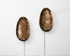 Contemporary Patinated Bronze Sconces by Erwan Boulloud, France