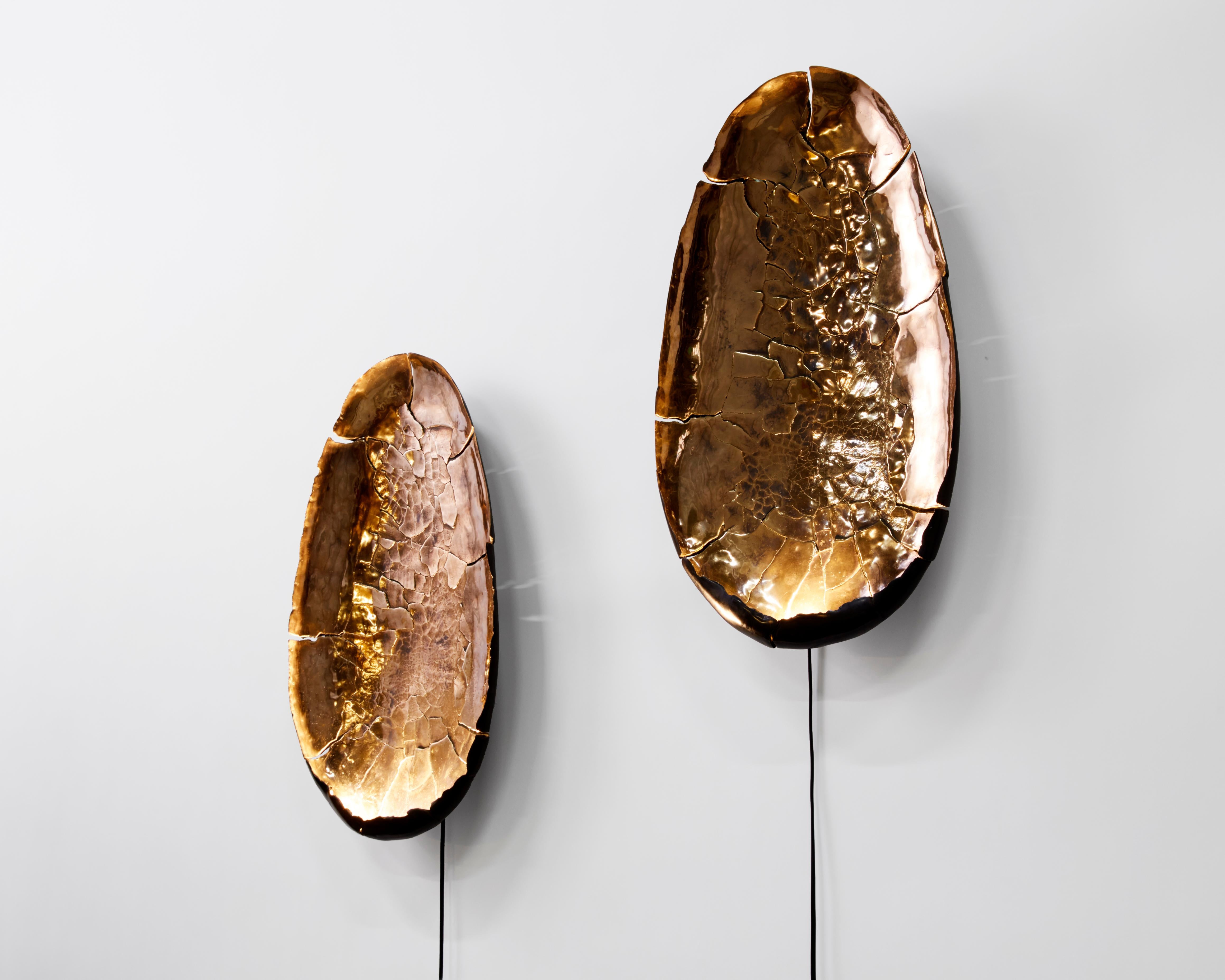 Français Appliques contemporaines en bronze patiné par Erwan Boulloud, France en vente