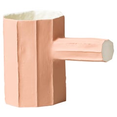 Contemporary Peach Blush Paper Clay Sculpture PINO MONO