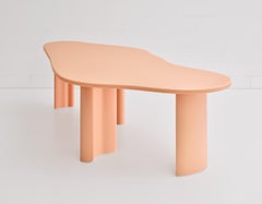 Contemporary peach resin organic laya dining table