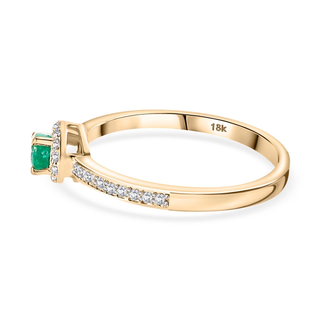 Im Angebot: Contemporary Pear-Cut Emerald Diamond Wedding Ring in 18k massivem Weißgold () 6