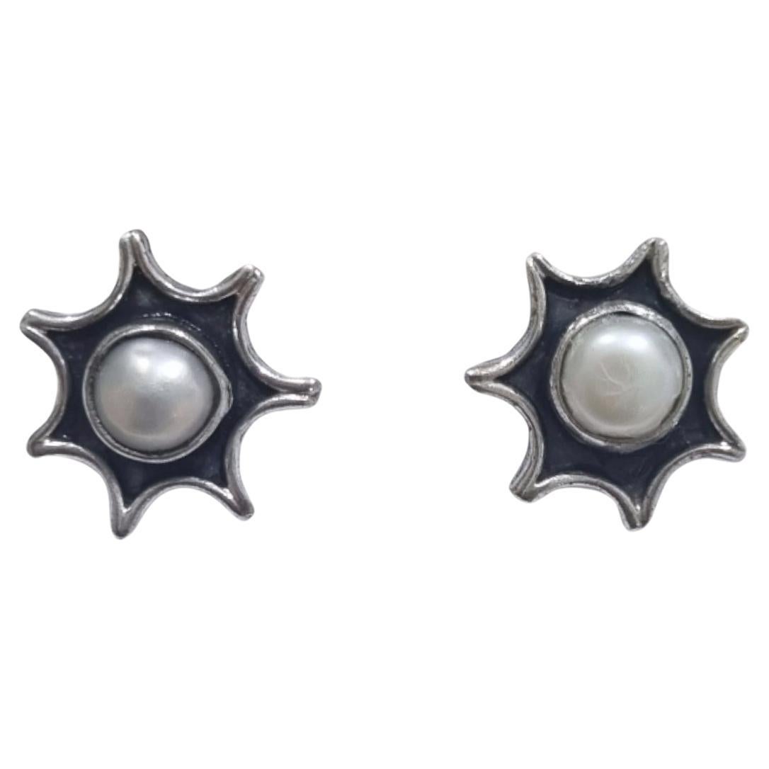 Contemporary Pearl Earrings For Sale