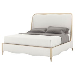 Contemporary Pearl Finish King Bed
