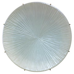 Contemporary Pearly White Concave Wall Plate by Ghiró Studio