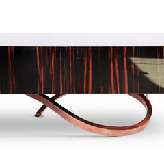 Contemporary Penance Sideboard oder Konsole in Ebenholz und Kupfer