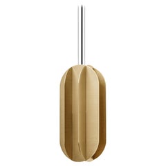 Contemporary Pendant 'EL Lamp CS1' by NOOM, Large, Brass