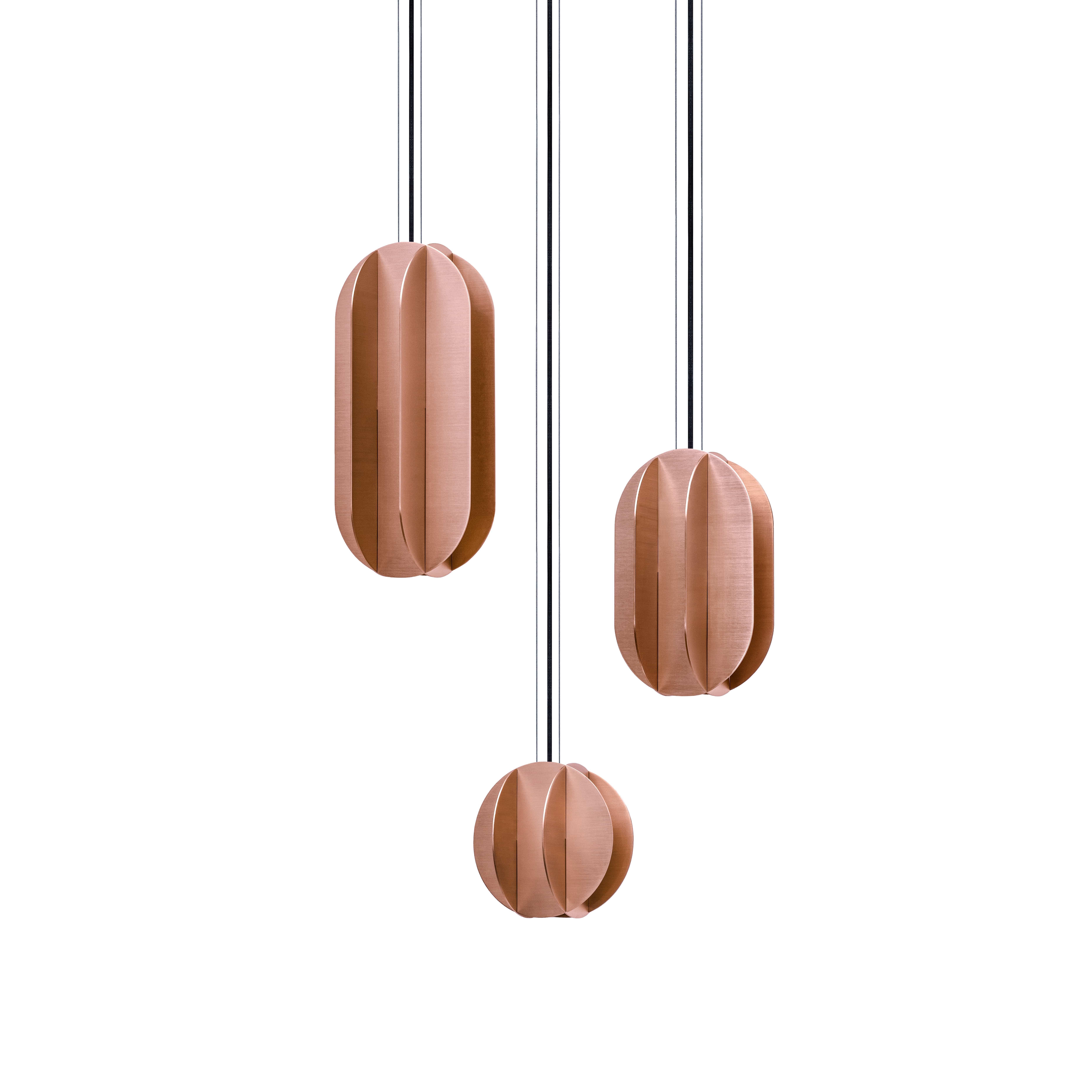 Brand: NOOM
Designer: Kateryna Sokolova
Materials: Copper
Dimensions: H 33 cm x W 15 cm x D 15 cm
Net Weight: 3 kg
Electrification: 2 × LED G9 10W.

EL collection of lighting is inspired by the geometric works of the great Suprematist artists El
