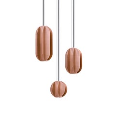 Pendentif contemporain 'EL Lamp CS2' par NOOM, grand, cuivre
