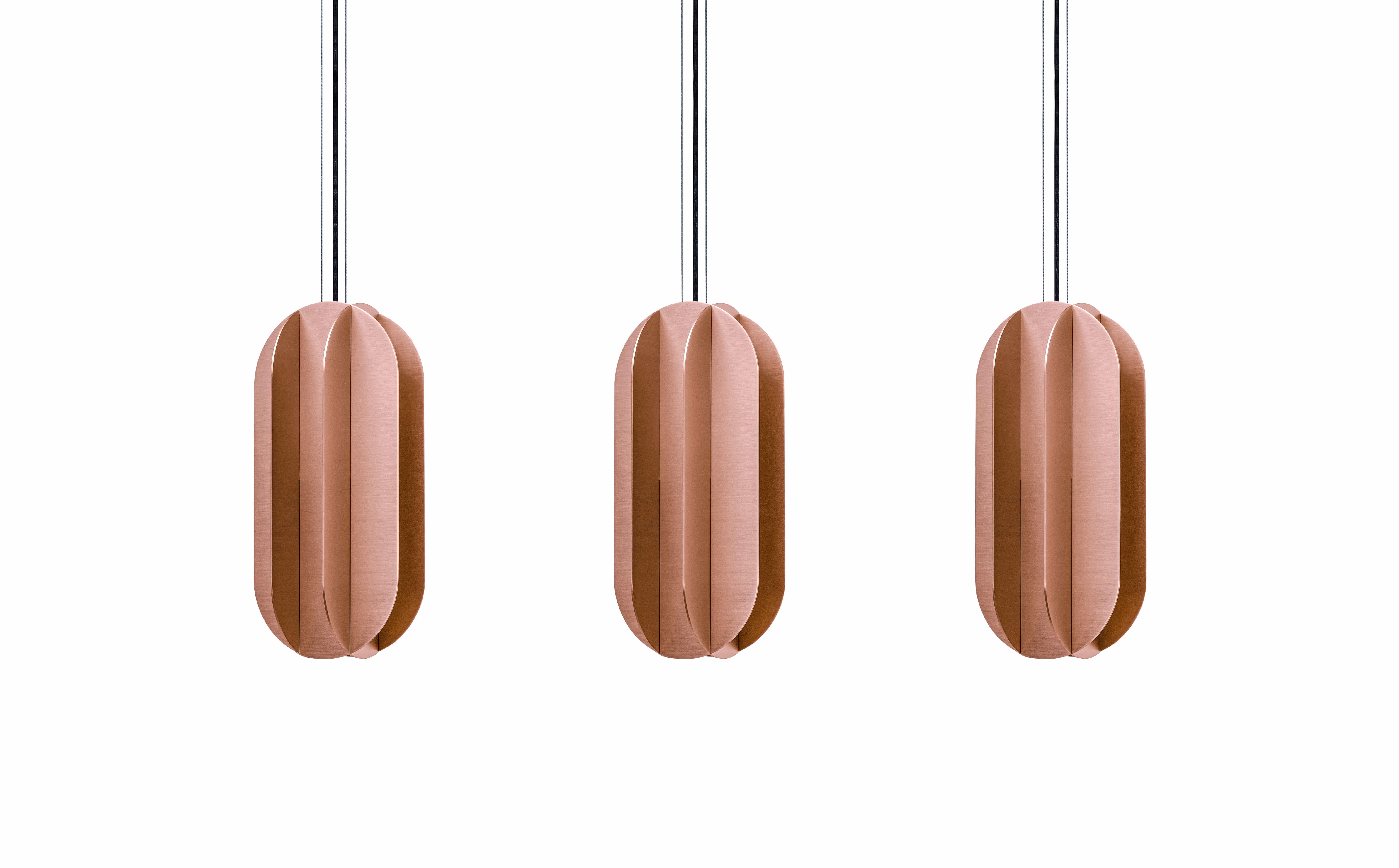 Contemporary Pendant 'EL Lamp CS2' by NOOM, Large, Copper In New Condition For Sale In Paris, FR