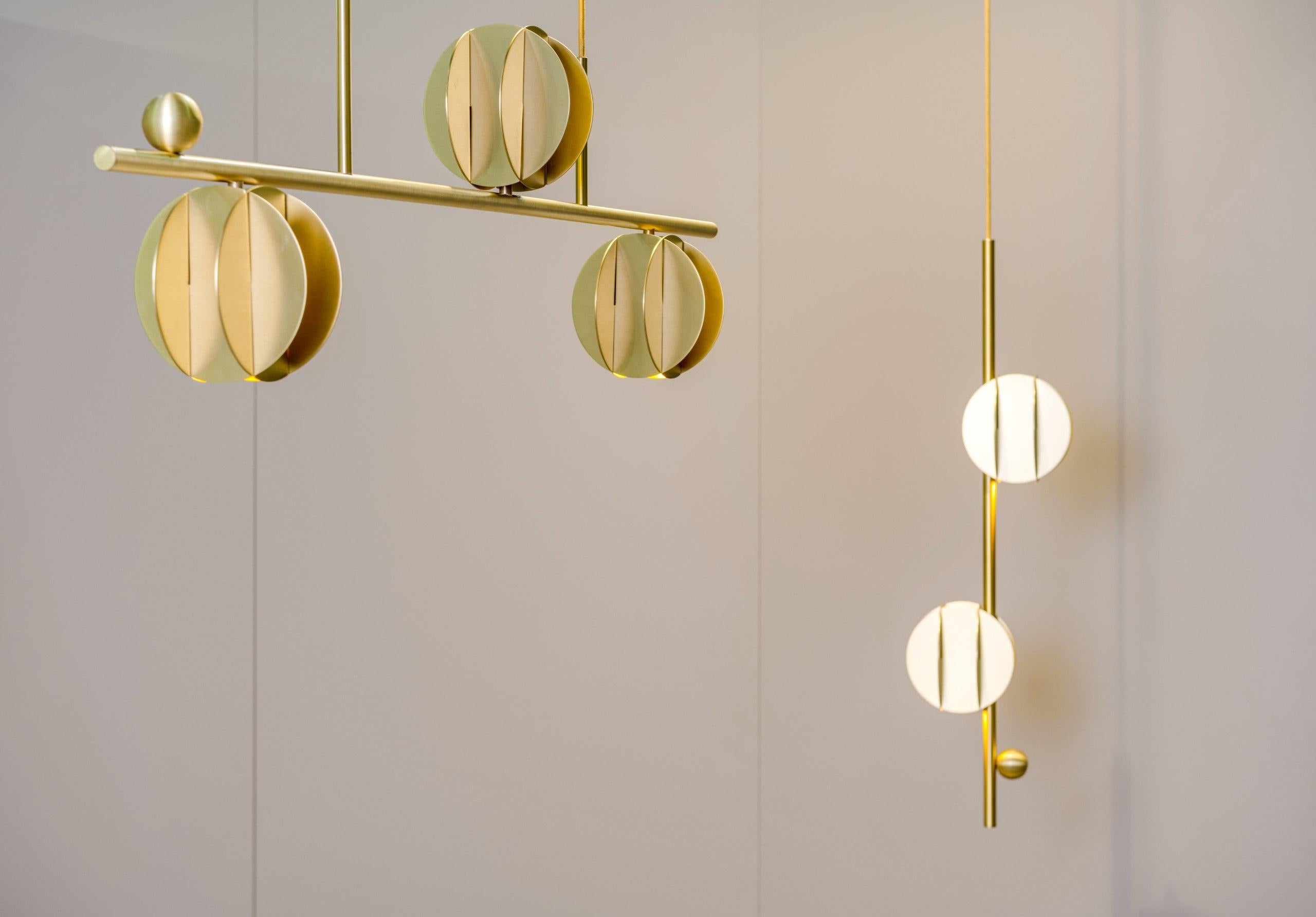 El’ Pendant Lamp CS2 by NOOM – Contemporary Minimalist Design Lighting in Copper For Sale 5