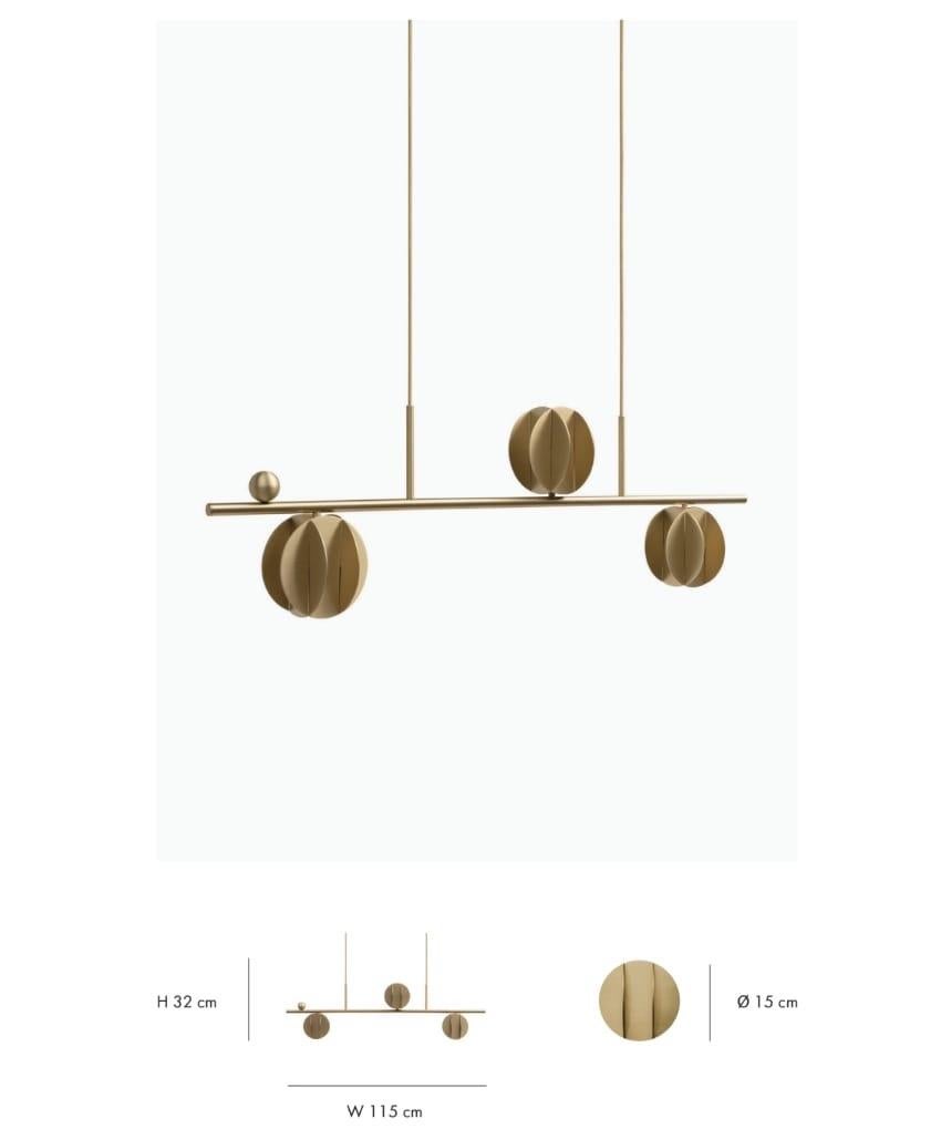 El’ Pendant Lamp CS2 by NOOM – Contemporary Minimalist Design Lighting in Copper In New Condition For Sale In Paris, FR