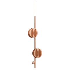 Contemporary Pendant 'EL Lamp Vertical CS2' by Noom, Copper