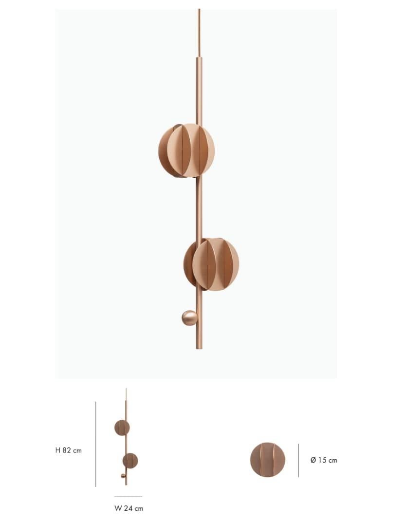 El Lamp Vertical pendant CS3 Sculptural Minimalist by Noom in Stainless Steel For Sale 4
