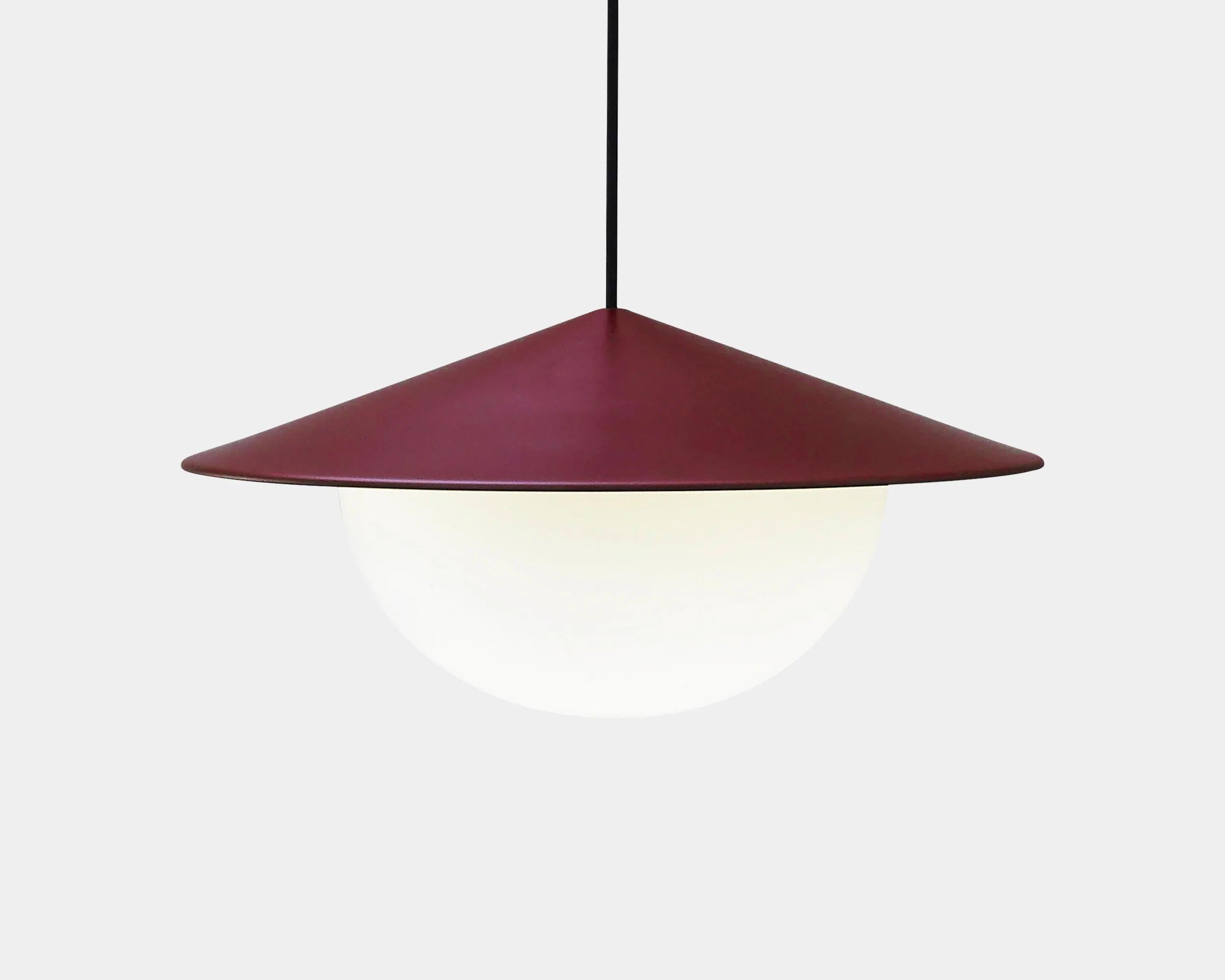 Contemporary Pendant Lamp 'Alley' by AGO 'Large - Brick Red' For Sale 4