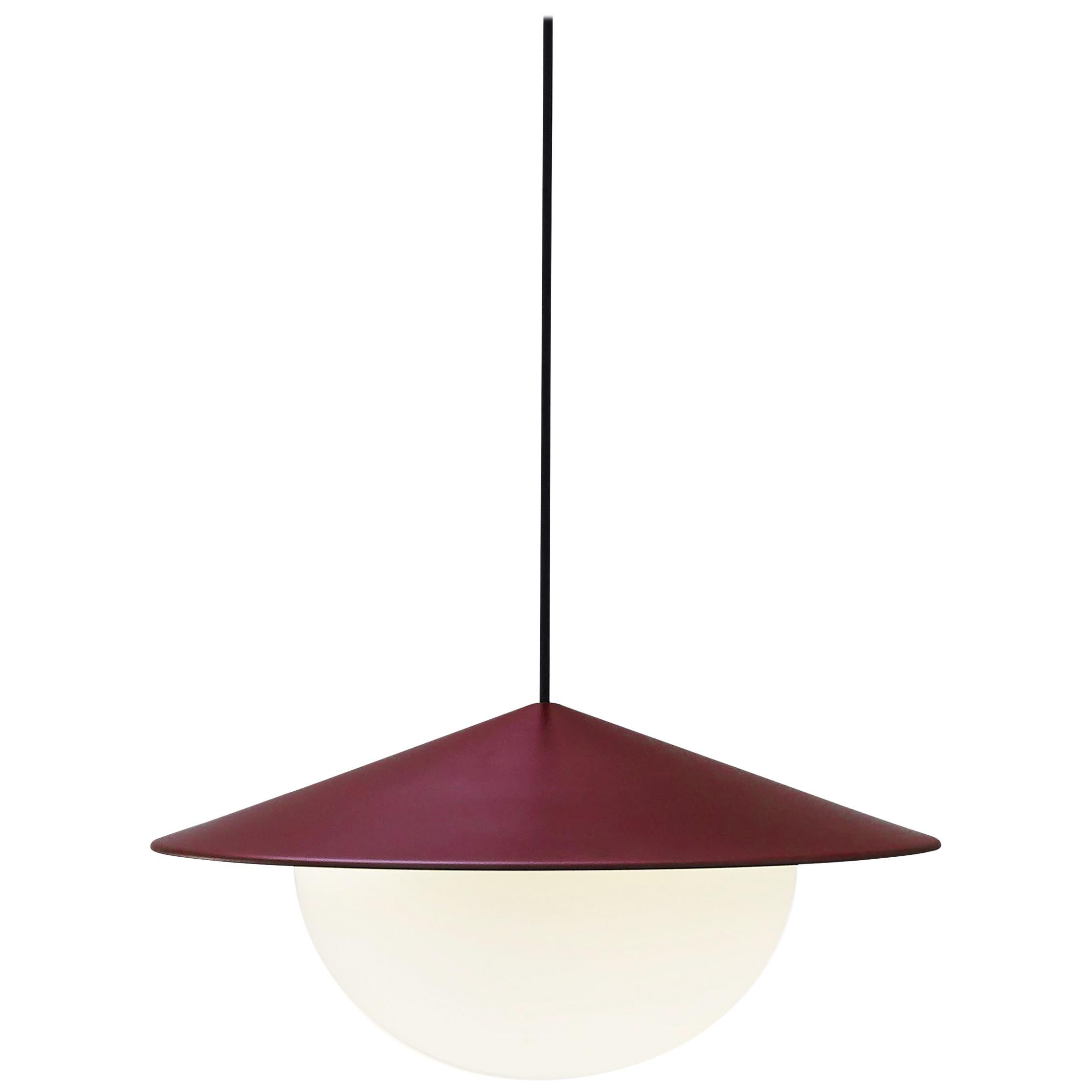 Contemporary Pendant Lamp 'Alley' by AGO 'Large - Burgundy' For Sale