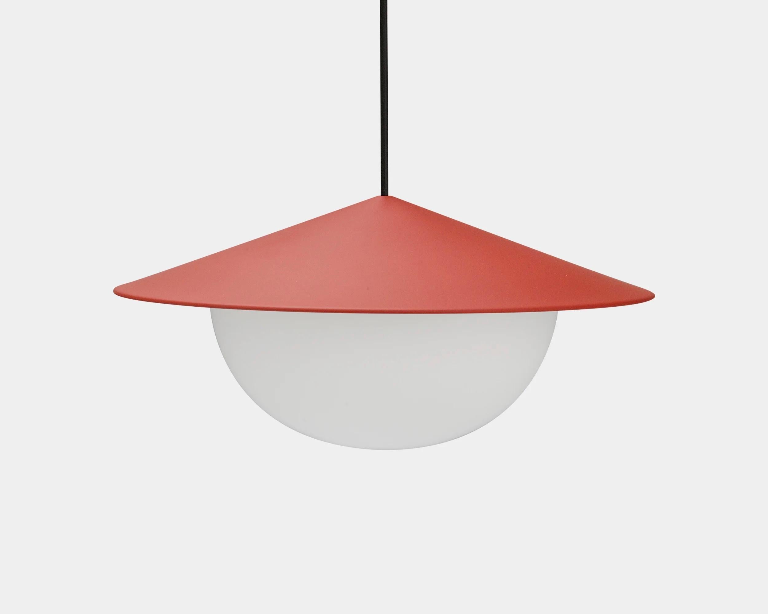 Aluminum Contemporary Pendant Lamp 'Alley' by AGO 'Large - Mud Grey' For Sale