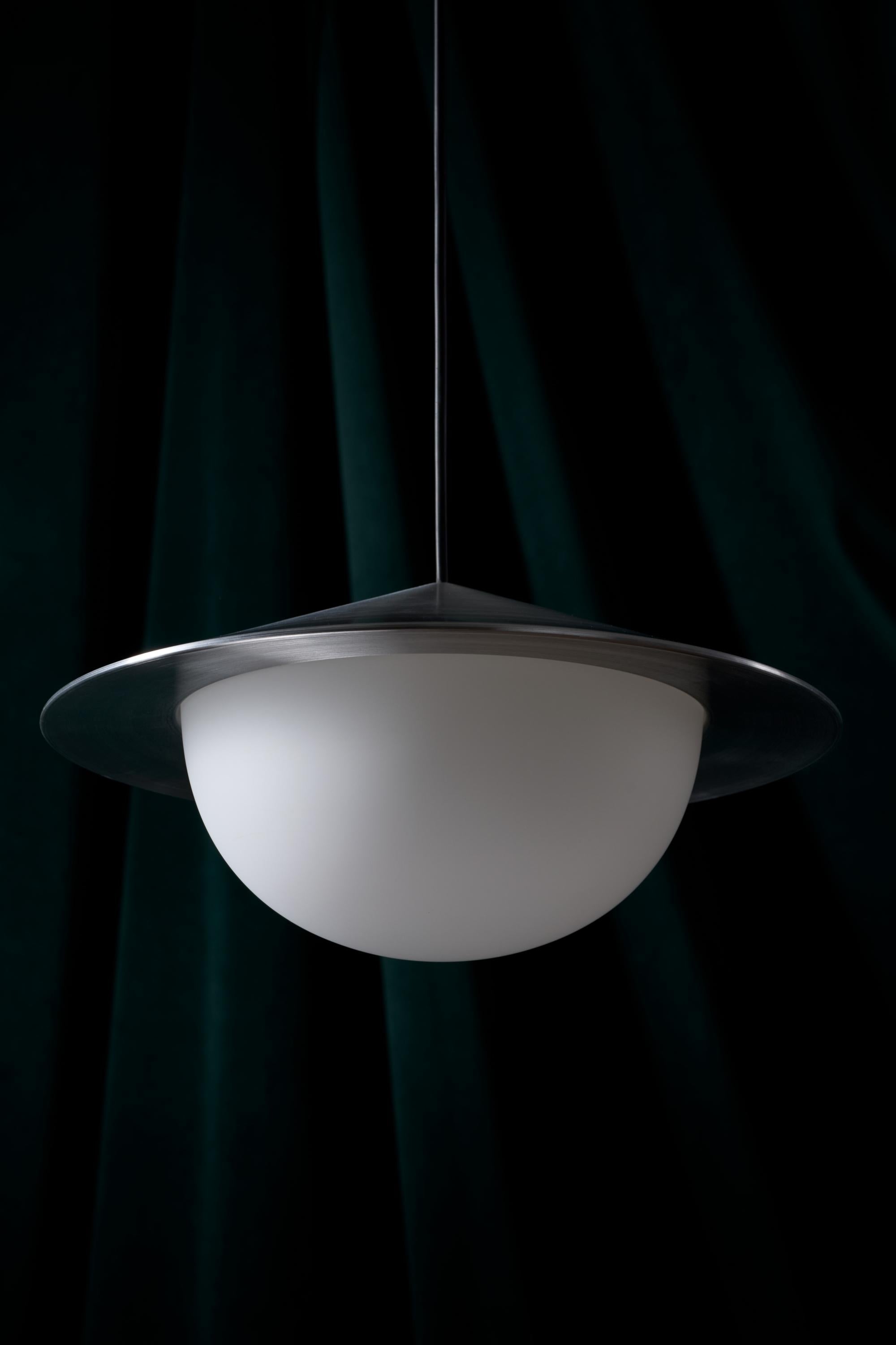 Aluminum Contemporary Pendant Lamp 'Alley' by AGO 'Small - RAW' (Limited Edition) For Sale
