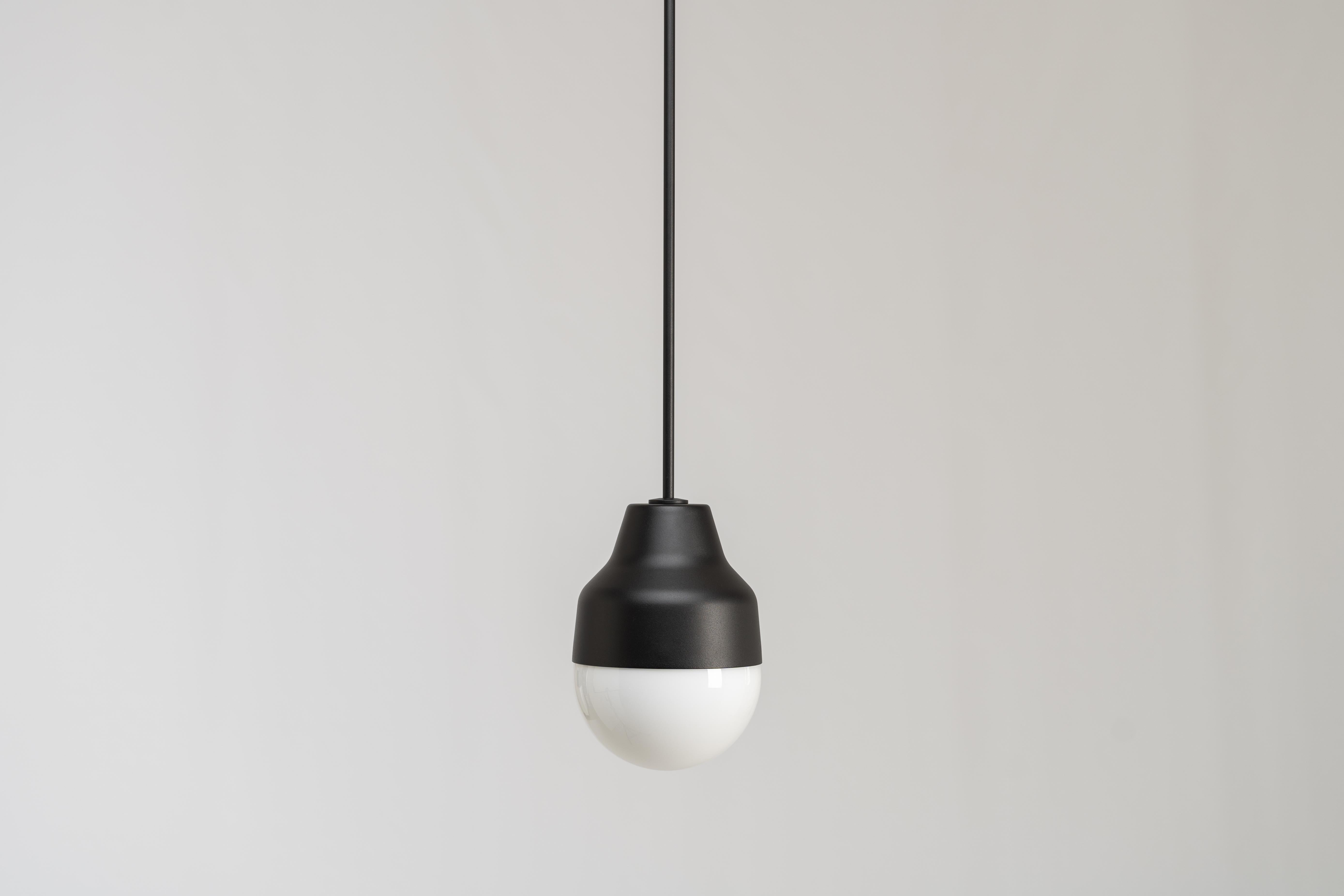 Ambiguo type-01 by Saarepera & Mae
Pendant lamp

Materials: Mouth-blown Murano glass / stainless steel and aluminum
Light source: Built-in LED 100-240V / dimmable

Dimensions:
H 23.6cm / 9.3 in
D 17cm / 6.7 in

Fixing:
Hanging from a