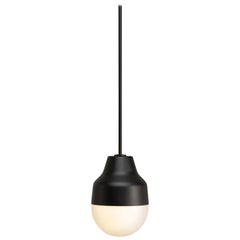 Contemporary Pendant Lamp 'Ambiguo type-01' in Steel and Glass