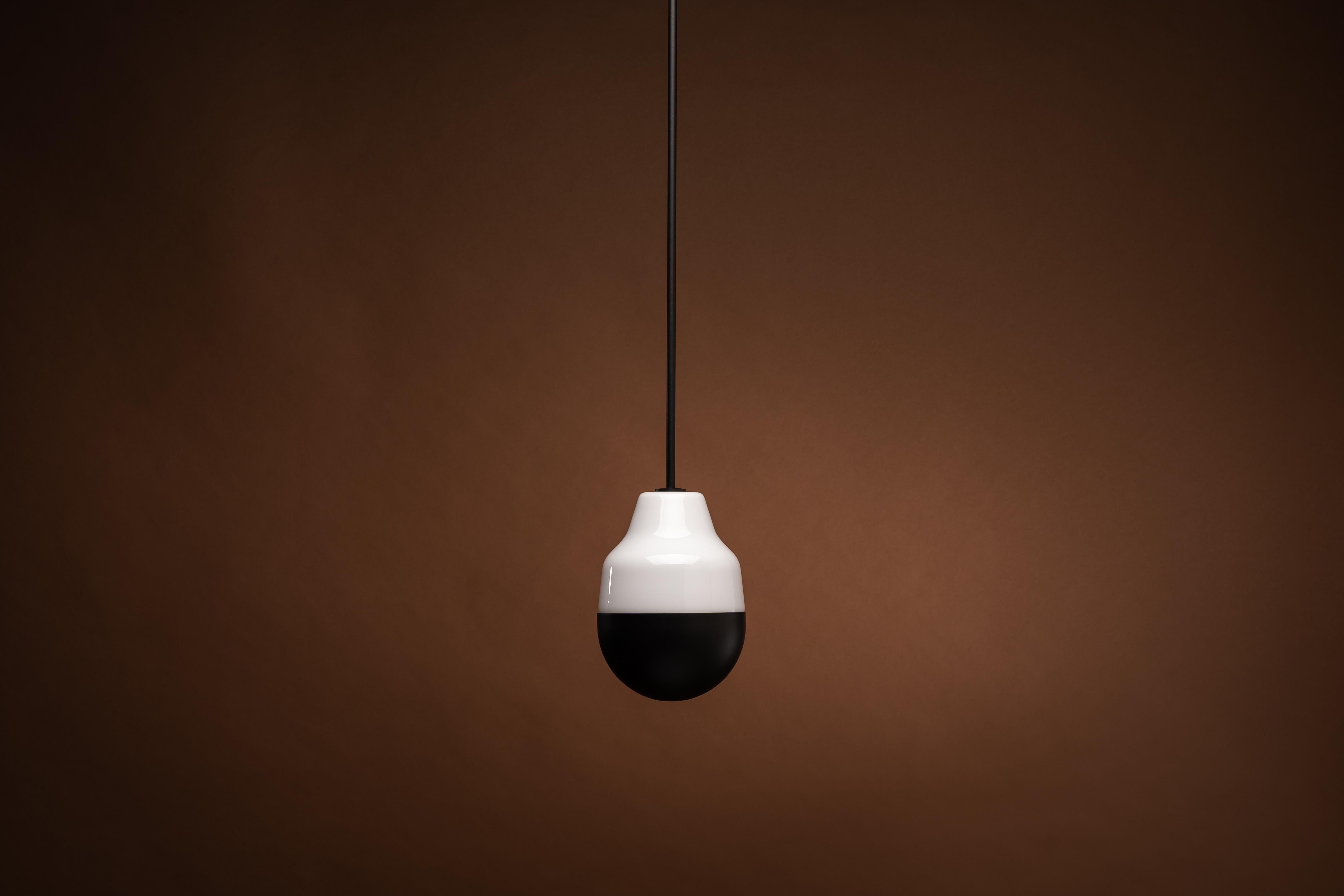 Contemporary Pendant Lamp 'Ambiguo type-02' in Steel and Glass 2