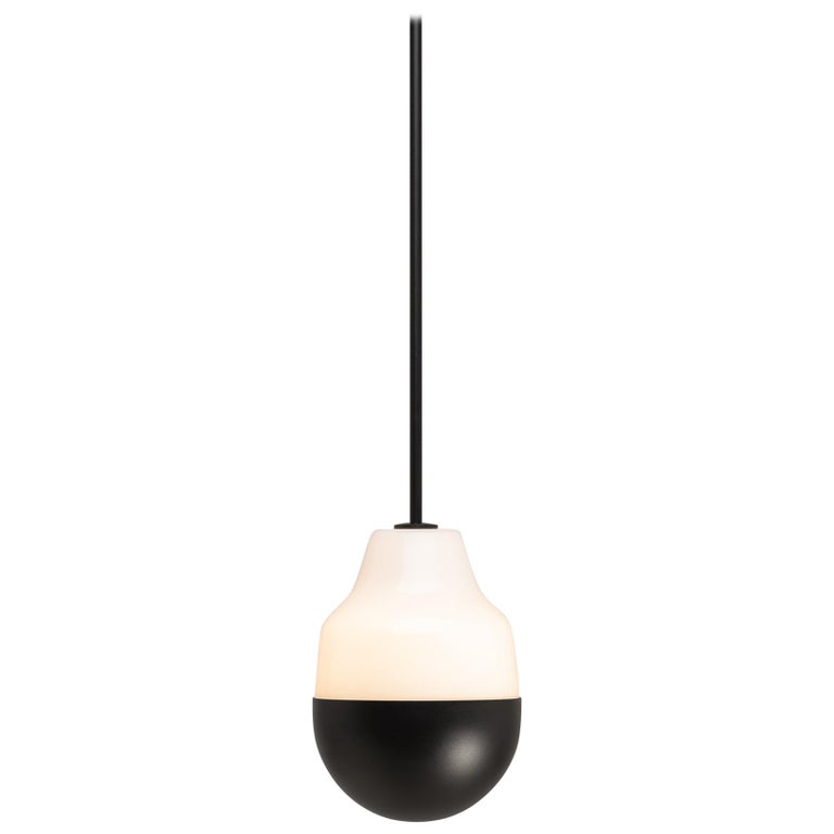 Contemporary Pendant Lamp 'Ambiguo type-02' in Steel and Glass For Sale