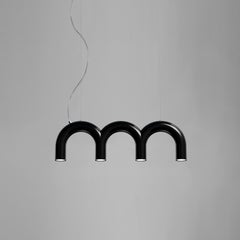 Contemporary Pendant Lamp 'Arch Triplette' by Oblure, Nude