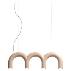 Contemporary Pendant Lamp 'Arch Triplette' by Oblure, Nude