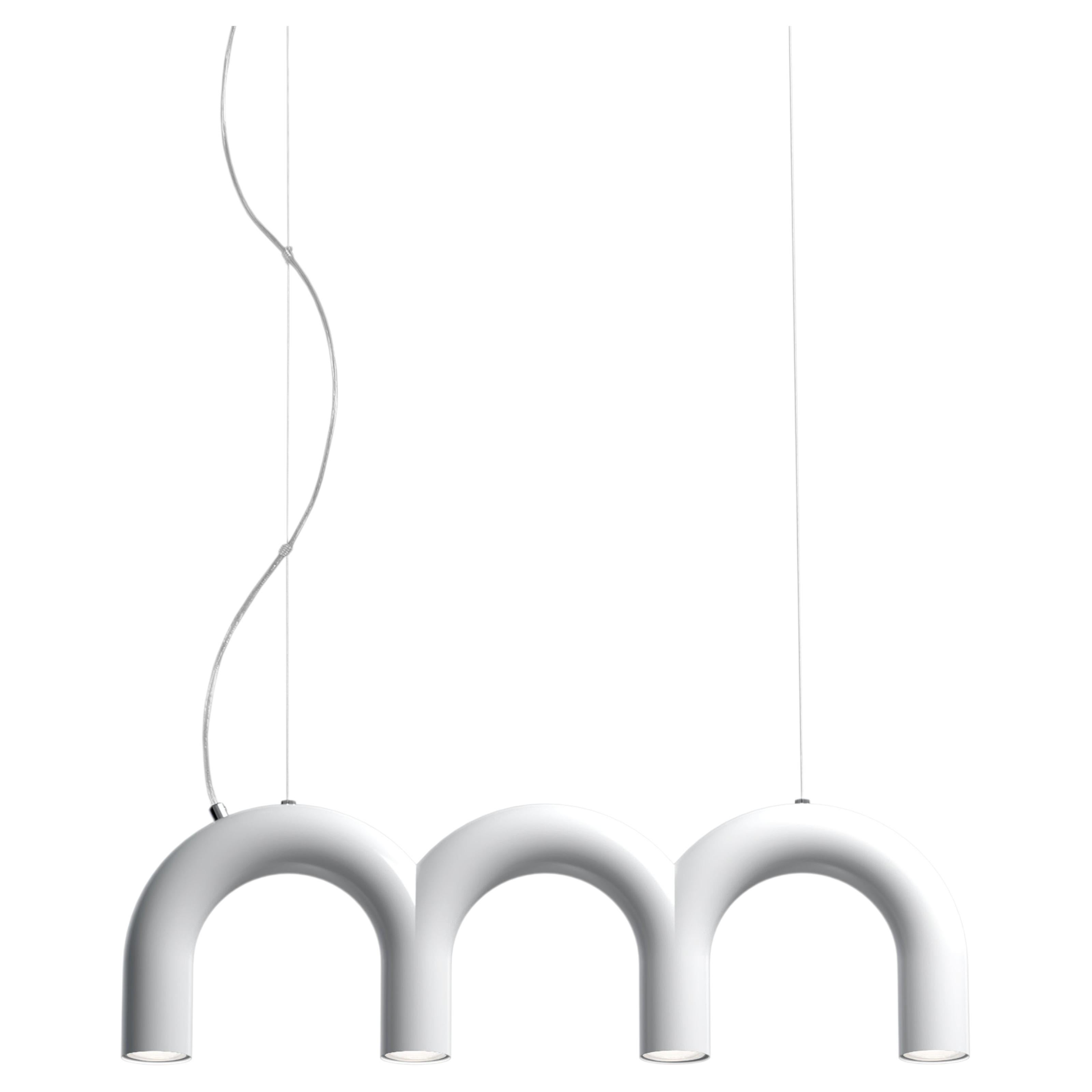 Lampada a sospensione contemporanea 'Arch Triplette' di Oblure, Whiting