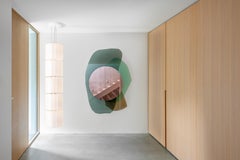 Zeitgenössische Pendelleuchte 'Column' 175 - 1, vertikal, elfenbeinfarben