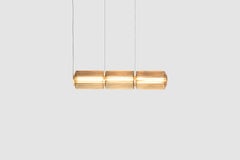 Contemporary Pendant Lamp 'Column' 175-3, Horizontal, Amber