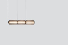 Contemporary Pendant Lamp 'Column' 175-3, Horizontal, Carbon