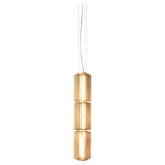 Contemporary Pendant Lamp 'Column' 175-3, Vertical, Amber