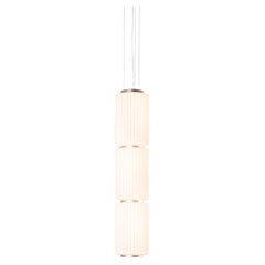 Lampe à suspension contemporaine colonne 175-3, verticale, ivoire