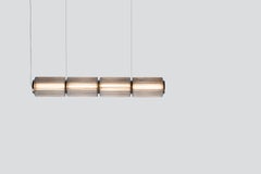 Contemporary Pendant Lamp 'Column' 175-4, Horizontal, Carbon