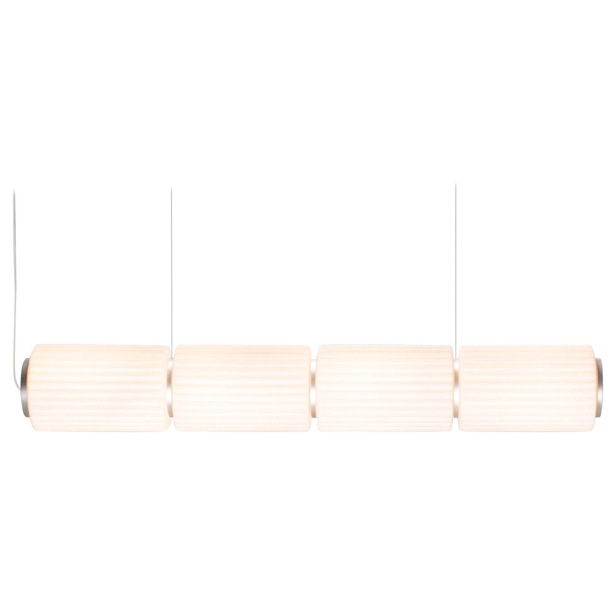 Lámpara Colgante Contemporánea 'Columna' 175-4, Horizontal, Marfil