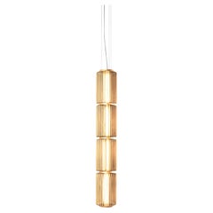 Contemporary Pendant Lamp 'Column' 175-4, Vertical, Amber