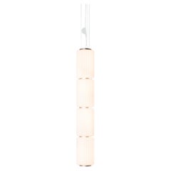 Lampe à suspension contemporaine colonne 175-4, verticale, ivoire