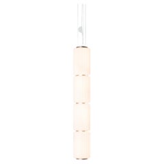 Contemporary Pendant Lamp 'Column' 175-4, Vertical, Ivory