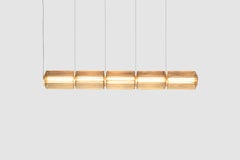 Contemporary Pendelleuchte 'Column' 175-5, Horizontal, Bernstein