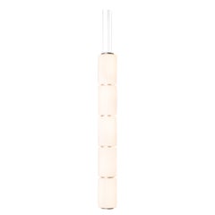 Contemporary Pendant Lamp 'Column' 175-5, Vertical, Ivory