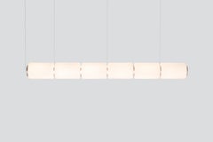 Contemporary Pendant Lamp 'Column' 175-6, Horizontal, Ivory