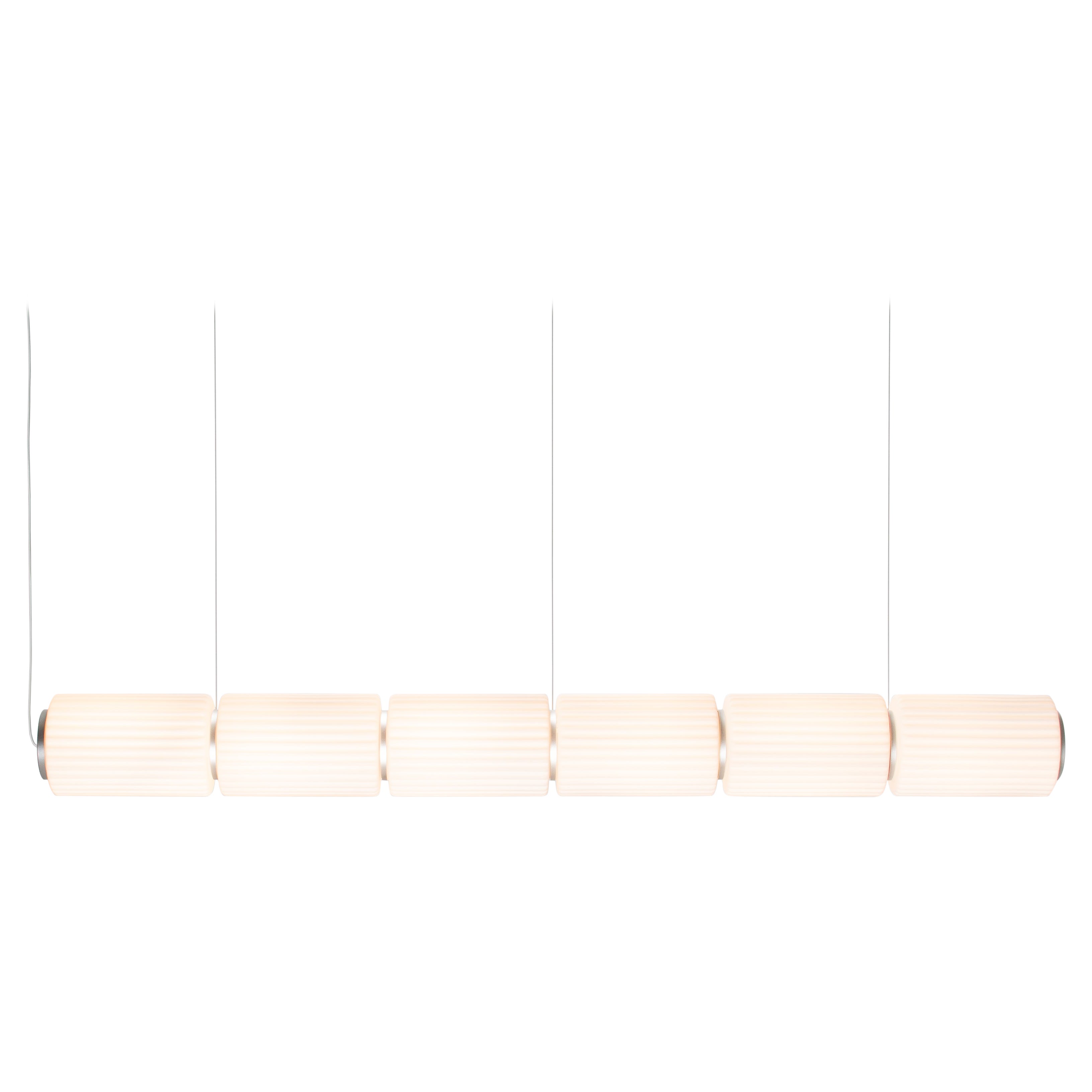 Lámpara Colgante Contemporánea 'Columna' 175-6, Horizontal, Marfil