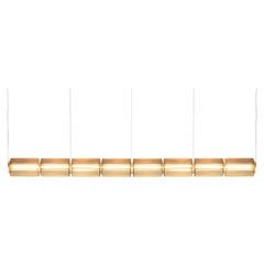 Contemporary Pendant Lamp 'Column' 175-8, Horizontal, Amber