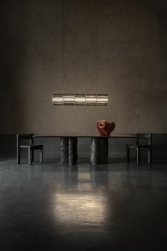 Contemporary Pendant Lamp 'Column' 300 - 3, Horizontal, Ivory