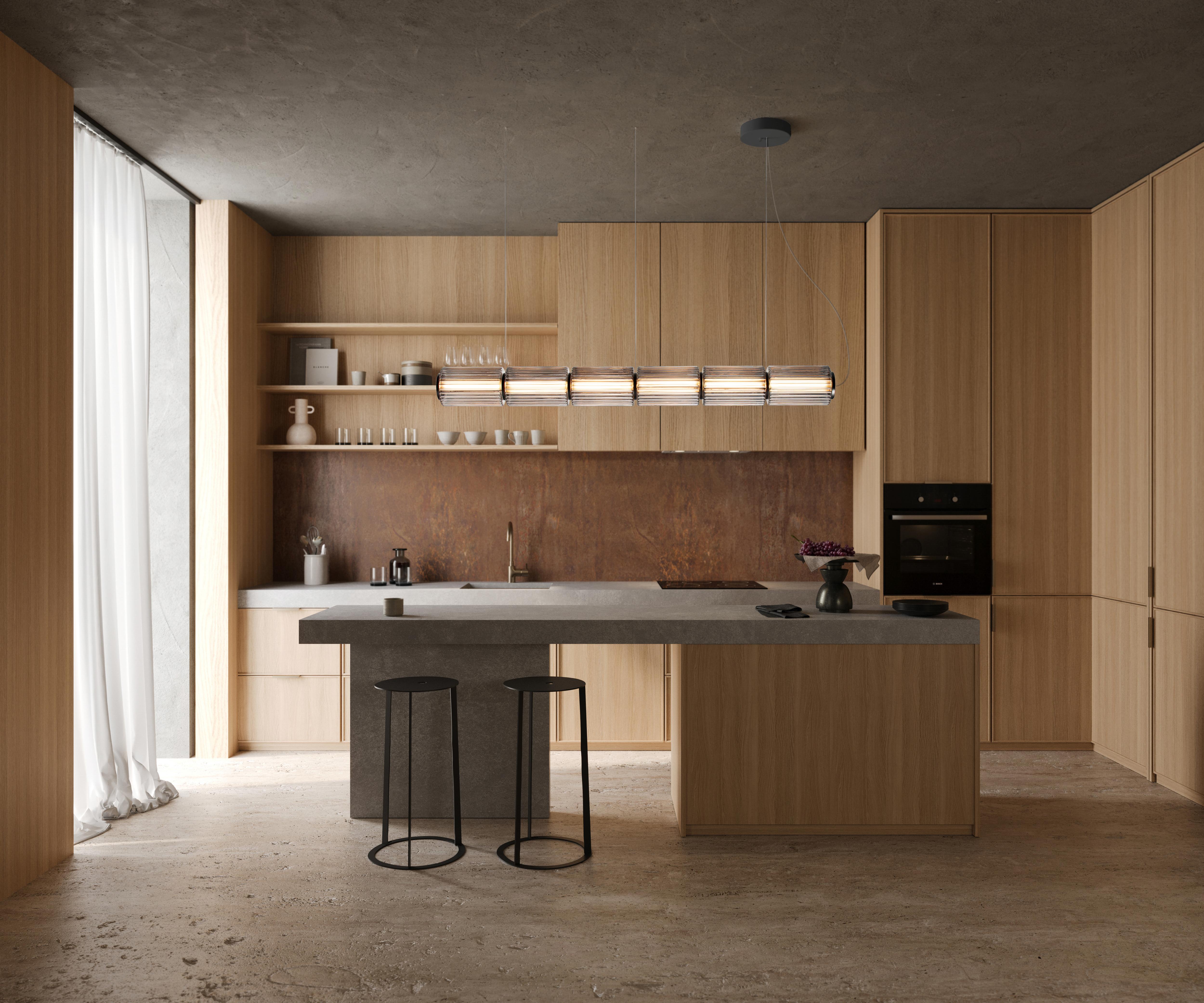 Lámpara Colgante Contemporánea 'Columna' 300 - 3, Vertical, Ámbar en venta 3