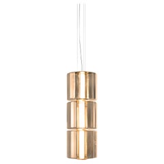 Contemporary Pendant Lamp 'Column' 300 - 3, Vertical, Amber