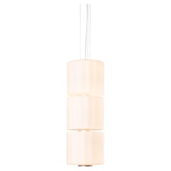 Contemporary Pendant Lamp 'Column' 300 - 3, Vertical, Ivory
