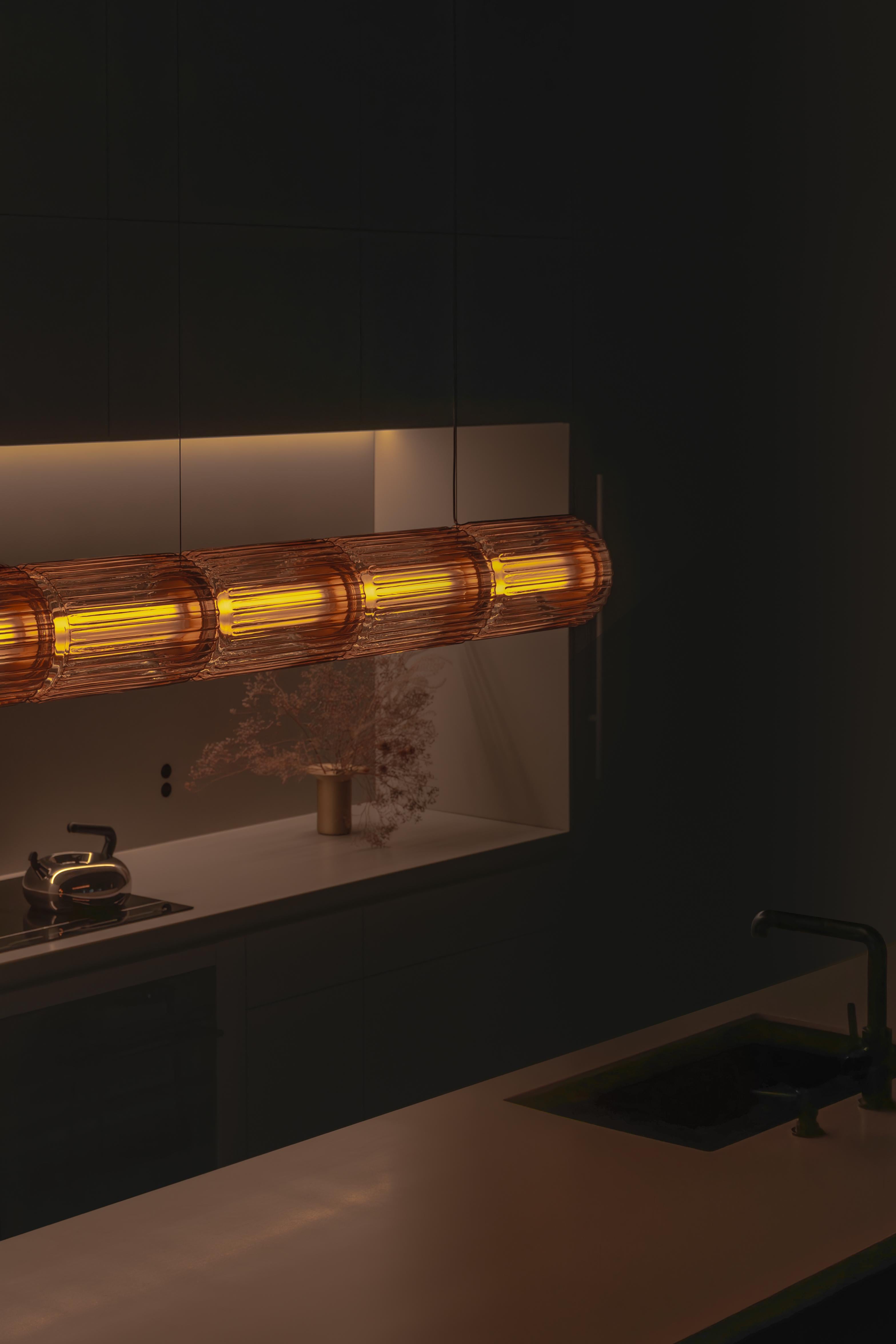 Lampe suspendue Contemporary 'Column' 300 - 4, Horizontal, Ivory en vente 13
