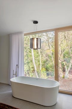 Contemporary Pendant Lamp 'Column' 300 - 4, Vertical, Carbon
