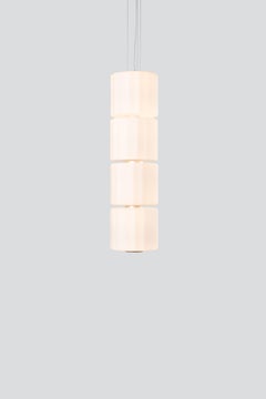 Contemporary Pendant Lamp 'Column' 300 - 4, Vertical, Ivory